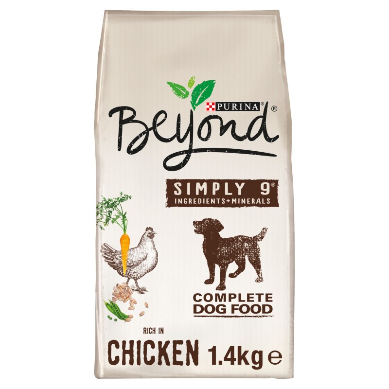 Beyond Simply 9 Adult Dry Dog Food Rich In Chicken With Whole Barley - 1.4kg